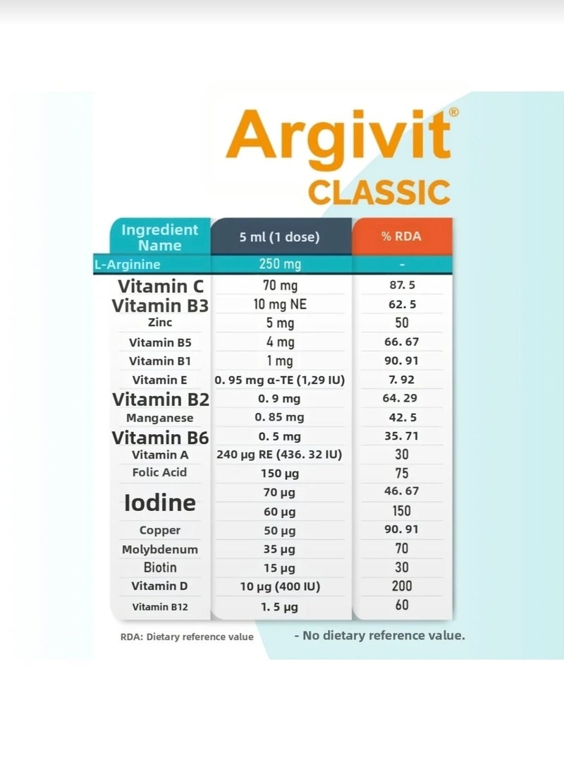 Argivit Syrup - Food Supplement to Support Growth for Children - 150 ml - Image 2